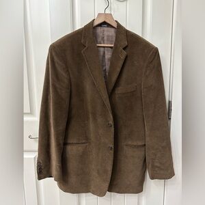 Saddlebred Brown Corduroy Men's Blazer sz 44R Fall Business Casual Sport coat